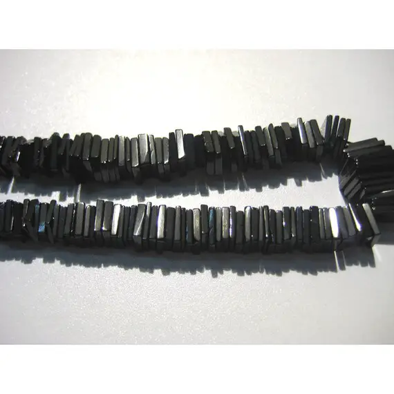 4-5mm Black Spinel Square Heishi Cut Beads, Black Spinel Spacer Heishi Beads, Black Spinel Flat Square Beads (8in To 16in Strand)