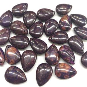 Shop Sugilite Pendants! Natural Chinese Sugilite 18x25mm / 20x30mm Waterdrop Genuine Purple Gemstone Teardrop Pendant Bead —1 Piece | Natural genuine Sugilite pendants. Buy crystal jewelry, handmade handcrafted artisan jewelry for women.  Unique handmade gift ideas. #jewelry #beadedpendants #beadedjewelry #gift #shopping #handmadejewelry #fashion #style #product #pendants #affiliate #ad