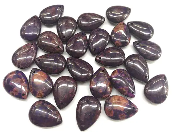 Natural Chinese Sugilite 18x25mm / 20x30mm Waterdrop Genuine Purple Gemstone Teardrop Pendant Bead ---1 Piece