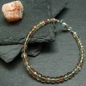 AAA Grade Gem Oregon Sunstone Genuine Bracelet ~ 7 Inches  ~ 6mm Rondelle Beads | Natural genuine Sunstone bracelets. Buy crystal jewelry, handmade handcrafted artisan jewelry for women.  Unique handmade gift ideas. #jewelry #beadedbracelets #beadedjewelry #gift #shopping #handmadejewelry #fashion #style #product #bracelets #affiliate #ad