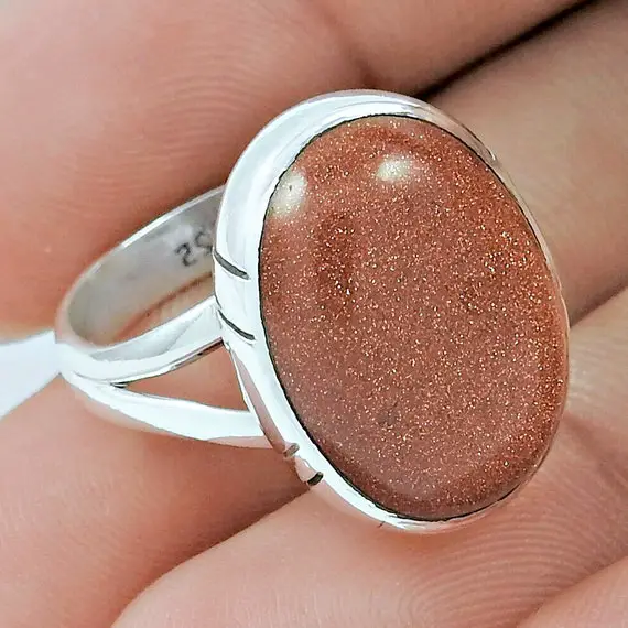 Unique Natural Sterling Silver Red Sunstone Ring, Silver Ring, Gift For Her, Unique Gift Ring, Designer Ring, Gemstone Ring, Handmade Ring,