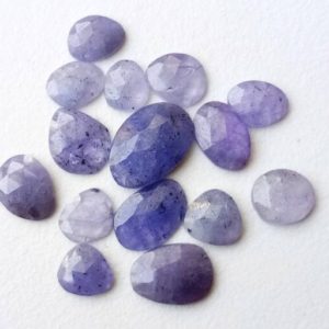 Shop Tanzanite Cabochons! 8-9mm Tanzanite Rose Cut Flat Back Cabochons, Natural Tanzanite Cabochons, Loose Tanzanite Stones For Jewelry (5Pcs To 10Pcs Options) | Natural genuine stones & crystals in various shapes & sizes. Buy raw cut, tumbled, or polished gemstones for making jewelry or crystal healing energy vibration raising reiki stones. #crystals #gemstones #crystalhealing #crystalsandgemstones #energyhealing #affiliate #ad