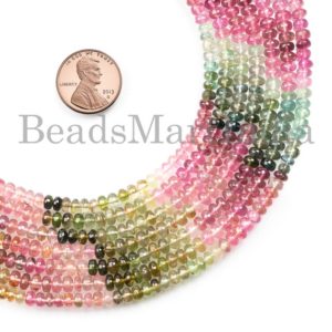 Shop Tourmaline Rondelle Beads! Multi Tourmaline Beads, 4-4.25 mm Tourmaline Smooth Beads, Tourmaline Rondelle Beads, Tourmaline Plain Rondelle Beads, Natural Tourmaline | Natural genuine rondelle Tourmaline beads for beading and jewelry making.  #jewelry #beads #beadedjewelry #diyjewelry #jewelrymaking #beadstore #beading #affiliate #ad