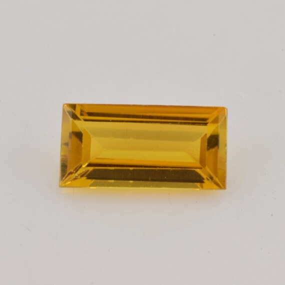 0.74 Cts Natural Yellow Color Tourmaline 8x4x2.6 Mm Baguette Loose Gemstone - 100% Natural Tourmaline Gemstone - Yellow Color Tourmaline