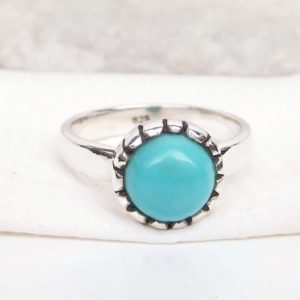 Shop Turquoise Rings! Sleeping Beauty Turquoise Ring, Arizona Turquoise Ring, 925 Sterling Silver Blue Turquoise Ring, Natural Arizona Turquoise Ring-U344 | Natural genuine Turquoise rings, simple unique handcrafted gemstone rings. #rings #jewelry #shopping #gift #handmade #fashion #style #affiliate #ad