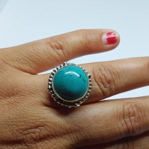 Shop Turquoise Rings! Turquoise Ring,Tibetan Turquoise Ring,Tibetan Turquoise,Navajo Turquoise Ring,925 Sterling Silver Ring,Bohemian Ring,handmade gift HER | Natural genuine Turquoise rings, simple unique handcrafted gemstone rings. #rings #jewelry #shopping #gift #handmade #fashion #style #affiliate #ad