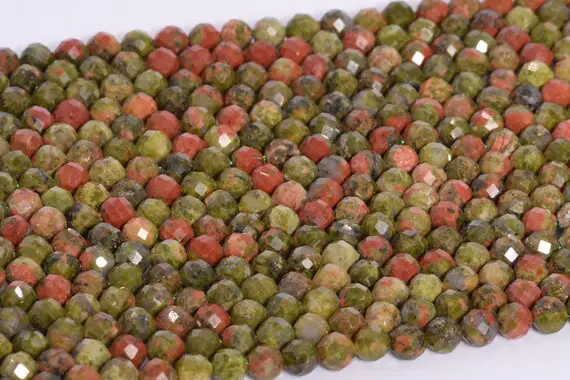 4mm Lotus Pond Unakite Beads Grade Aaa Genuine Natural Gemstone Full Strand Faceted Round Loose Beads 15.5" Bulk Lot Options (107713-2512)
