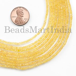 Yellow Sapphire Beads, 2-2.75 mm Sapphire Faceted Beads, Yellow Sapphire Rondelle Beads, Sapphire Gemstone Beads, Sapphire Faceted Beads | Natural genuine beads Array beads for beading and jewelry making.  #jewelry #beads #beadedjewelry #diyjewelry #jewelrymaking #beadstore #beading #affiliate #ad