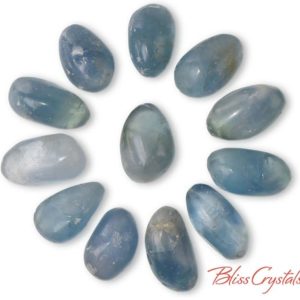 Shop Tumbled Angelite Crystals & Pocket Stones! 1 XL CELESTITE Pebble Tumbled Stone Semi Rough Madagascar Select Size Blue Healing Crystal and Stone Guardian Angel Blessings #CL03 | Natural genuine stones & crystals in various shapes & sizes. Buy raw cut, tumbled, or polished gemstones for making jewelry or crystal healing energy vibration raising reiki stones. #crystals #gemstones #crystalhealing #crystalsandgemstones #energyhealing #affiliate #ad