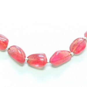 Shop Ruby Chip & Nugget Beads! 18" Inch Natural Ruby Tumble Shape Beads Necklace, Natural Ruby Nugget beads, Natural Ruby Jewelry, Ruby Bead Necklace, Ruby Beads, 8-14mm. | Natural genuine chip Ruby beads for beading and jewelry making.  #jewelry #beads #beadedjewelry #diyjewelry #jewelrymaking #beadstore #beading #affiliate #ad