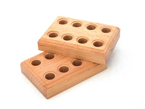 2 Pack Of Hardwood Plier Racks With 8 Holes For 4 Sets Of Pliers Each