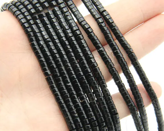 2x3mm/2x4mm Black Onyx Rondelle Beads,for Diy Making Beads,wholesale Gemstone Beads,polished Bracelet Beads/necklace Beads.