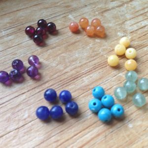 Shop Chakra Beads! 35 pcs 4 mm Chakra Beads, Healing Crystals, Chakra Stones, Rainbow Beads, Yoga Beads, 5.5" of Stones ADDITIONAL SIZES Too | Shop jewelry making and beading supplies, tools & findings for DIY jewelry making and crafts. #jewelrymaking #diyjewelry #jewelrycrafts #jewelrysupplies #beading #affiliate #ad