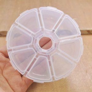 Shop Storage for Beading Supplies! 5pcs Round Plastic Boxes of 8 Compartments for Beads,Plastic Containers, Parts Storage Box,Jewelry/Sewing Tool Boxes– 105mm | Shop jewelry making and beading supplies, tools & findings for DIY jewelry making and crafts. #jewelrymaking #diyjewelry #jewelrycrafts #jewelrysupplies #beading #affiliate #ad