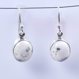 Shop Dendritic Agate Earrings! 925 Sterling Silver earrings, Natural Dendritic Earrings, Dendrite Opal Earrings. Dendritic Agate Earring, Oval Shape Stone Earring Jewelry | Natural genuine Dendritic Agate earrings. Buy crystal jewelry, handmade handcrafted artisan jewelry for women.  Unique handmade gift ideas. #jewelry #beadedearrings #beadedjewelry #gift #shopping #handmadejewelry #fashion #style #product #earrings #affiliate #ad