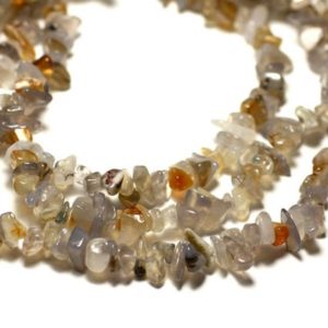 Shop Agate Chip & Nugget Beads! 150pc approx beads of stone – Agate-gray natural rock Chips 4-10mm – 8741140014381 | Natural genuine chip Agate beads for beading and jewelry making.  #jewelry #beads #beadedjewelry #diyjewelry #jewelrymaking #beadstore #beading #affiliate #ad