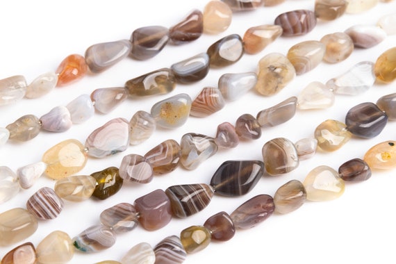 Genuine Natural Multicolor Botswana Agate Loose Beads Grade Aaa Pebble Nugget Shape 4-9mm