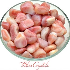 Shop Agate Stones & Crystals! 1 APRICOT Pink AGATE Tumbled Stone aka Pink Agate Crystal #PA17 | Natural genuine stones & crystals in various shapes & sizes. Buy raw cut, tumbled, or polished gemstones for making jewelry or crystal healing energy vibration raising reiki stones. #crystals #gemstones #crystalhealing #crystalsandgemstones #energyhealing #affiliate #ad