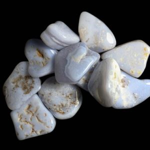 Shop Tumbled Agate Crystals & Pocket Stones! Blue Storm Agate Tumbled | Natural genuine stones & crystals in various shapes & sizes. Buy raw cut, tumbled, or polished gemstones for making jewelry or crystal healing energy vibration raising reiki stones. #crystals #gemstones #crystalhealing #crystalsandgemstones #energyhealing #affiliate #ad