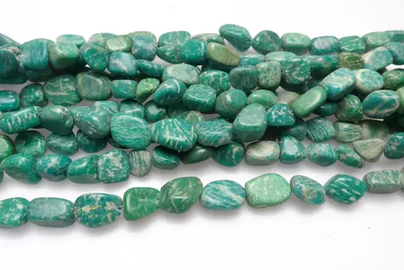 Green Russian Amazonite Nugget Beads - Free From Tumbled Green Gemstone Beads - Green Stone Beads - Jewelry Making Supplies