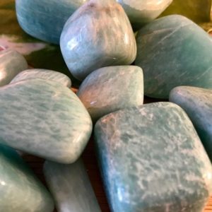 Shop Amazonite Stones & Crystals! Tumbled Amazonite Stones Set with Gift Bag and Note | Natural genuine stones & crystals in various shapes & sizes. Buy raw cut, tumbled, or polished gemstones for making jewelry or crystal healing energy vibration raising reiki stones. #crystals #gemstones #crystalhealing #crystalsandgemstones #energyhealing #affiliate #ad