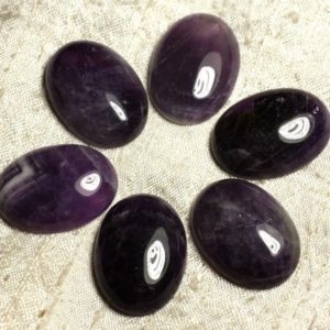 Shop Amethyst Cabochons! 1pc – Cabochon Pierre Améthyste Ovale 30x22mm Violet Mauve Blanc – 4558550002136 | Natural genuine stones & crystals in various shapes & sizes. Buy raw cut, tumbled, or polished gemstones for making jewelry or crystal healing energy vibration raising reiki stones. #crystals #gemstones #crystalhealing #crystalsandgemstones #energyhealing #affiliate #ad
