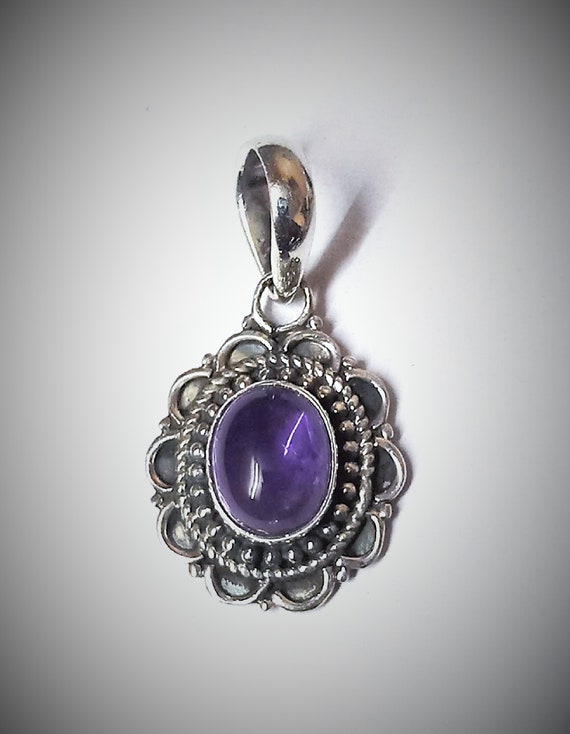 Attractive 925 Sterling Silver Purple Amethyst Pendant, Gemstone Pendant, Gift Pendant, Handmade Pendant, Pendant Necklace, Stone Jewelry,