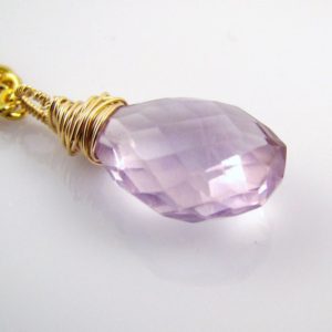 Amethyst Necklace Wrapped in Gold – Gemstone Pendant Necklace | Natural genuine Array pendants. Buy crystal jewelry, handmade handcrafted artisan jewelry for women.  Unique handmade gift ideas. #jewelry #beadedpendants #beadedjewelry #gift #shopping #handmadejewelry #fashion #style #product #pendants #affiliate #ad
