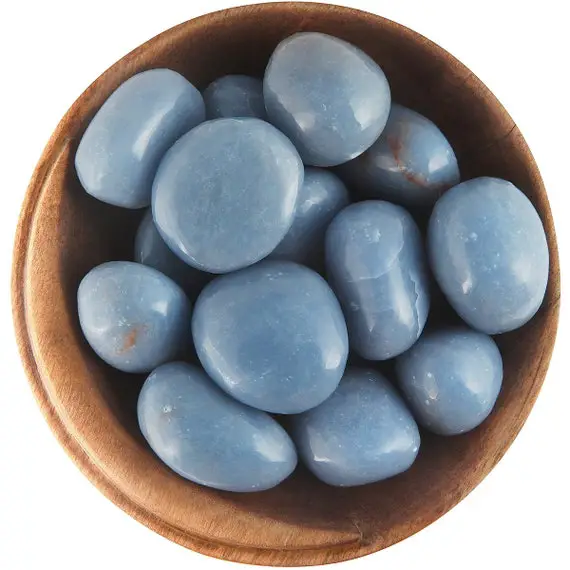 1 Angelite - Ethically Sourced Tumbled Stone