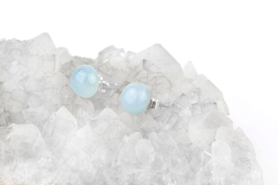 Aquamarine Earrings, Aquamarine Jewelry, Aquamarine Gemstone, Something Blue, Blue Stone Earrings, Blue Gem Earring, Aquamarine Studs