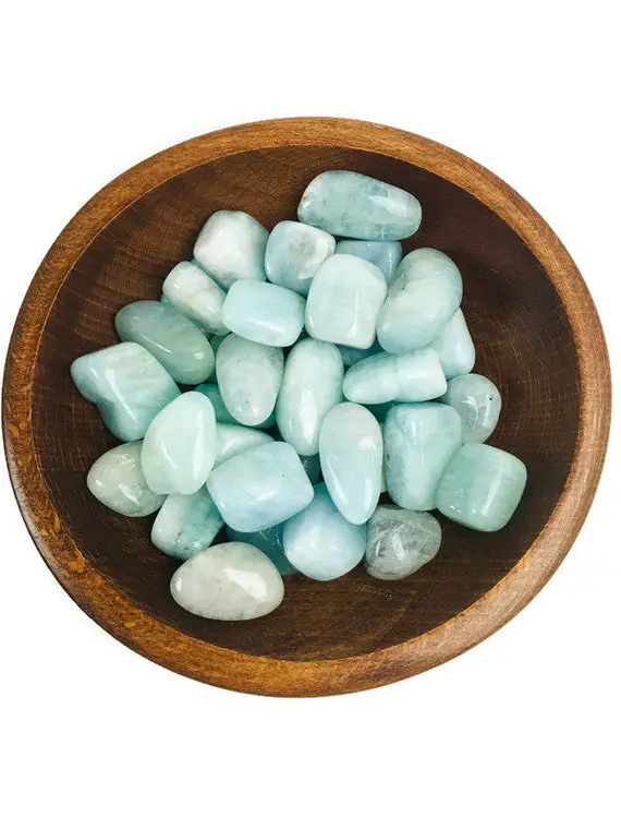 Aquamarine Crystal (1) Light Blue Aquamarine Stone (small) Aquamarine Tumbled Crystal Polished Natural Gemstone