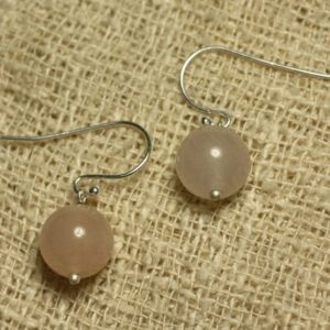 Shop Aventurine Earrings! Earrings 925 sterling silver and Rose 10mm Aventurine | Natural genuine Aventurine earrings. Buy crystal jewelry, handmade handcrafted artisan jewelry for women.  Unique handmade gift ideas. #jewelry #beadedearrings #beadedjewelry #gift #shopping #handmadejewelry #fashion #style #product #earrings #affiliate #ad