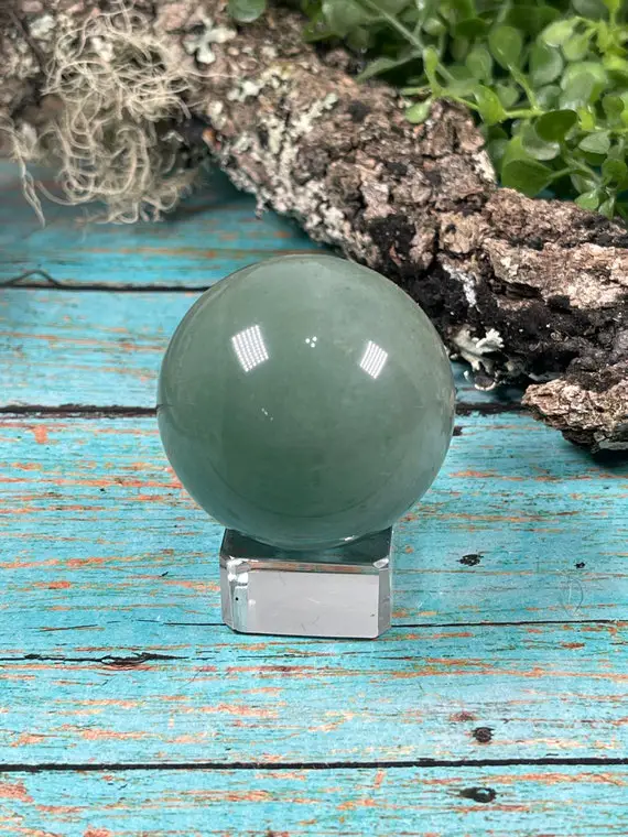 Green Aventurine Sphere - Reiki Charged - Powerful Manifesting Energy - Manifestation Crystal Ball - Abundance & Prosperity Energy - #4