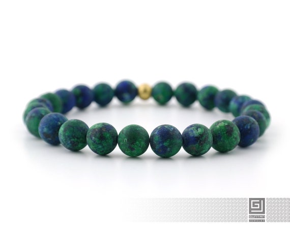 Azurite Bracelet • Matte Azurite Bracelet • Handcrafted By Guntan Jewelry