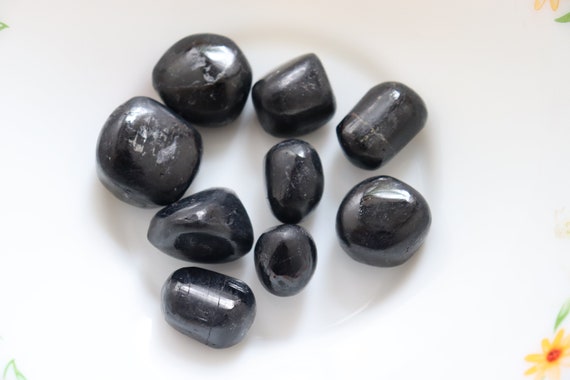 A+ Black Tourmaline Tumbled Stone, Black Tourmaline, Protection Crystal, Amazing Tourmaline Pocket Stone,