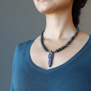 Shop Bloodstone Necklaces! Bloodstone Goddess Necklace Genuine Green Beaded Gemstones | Natural genuine Bloodstone necklaces. Buy crystal jewelry, handmade handcrafted artisan jewelry for women.  Unique handmade gift ideas. #jewelry #beadednecklaces #beadedjewelry #gift #shopping #handmadejewelry #fashion #style #product #necklaces #affiliate #ad