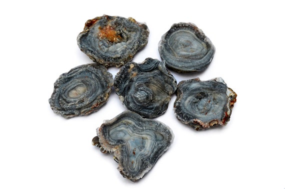 1 Blue Agate Druzy Geode - Raw Blue Lace Agate - Chalcedony Rosette - Rough Agate Geode
