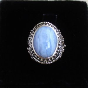 Shop Blue Lace Agate Rings! Blue Lace Agate Ring, Sterling silver Jewelry, gift for her, Natural Agate, Anniversary Gift, Wedding Jewelry, Christmas Rings, Jewelry Gift | Natural genuine Blue Lace Agate rings, simple unique alternative gemstone engagement rings. #rings #jewelry #bridal #wedding #jewelryaccessories #engagementrings #weddingideas #affiliate #ad