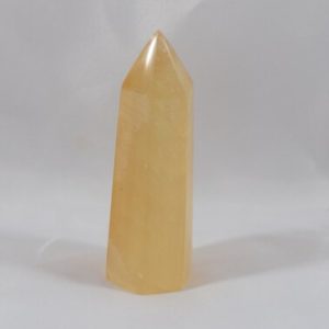 Shop Calcite Points & Wands! Honey Calcite Tower | Natural genuine stones & crystals in various shapes & sizes. Buy raw cut, tumbled, or polished gemstones for making jewelry or crystal healing energy vibration raising reiki stones. #crystals #gemstones #crystalhealing #crystalsandgemstones #energyhealing #affiliate #ad