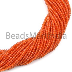Shop Carnelian Faceted Beads! Carnelian Faceted Rondelle Machine Cut Beads, 2.35-2.65Mm Carnelian Beads, Carnelian Rondelle Beads, Carnelian Beads,Natural Carnelian Beads | Natural genuine faceted Carnelian beads for beading and jewelry making.  #jewelry #beads #beadedjewelry #diyjewelry #jewelrymaking #beadstore #beading #affiliate #ad