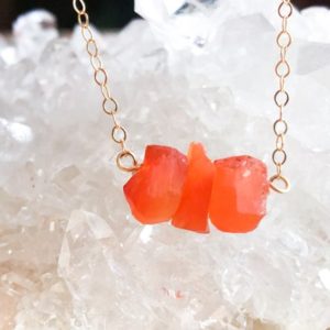 Shop Carnelian Necklaces! Raw Carnelian Bar Necklace – Raw Stone Necklace – Carnelian Necklace in Silver, Gold or Rose Gold – Carnelian Jewelry – Chakra Necklace | Natural genuine Carnelian necklaces. Buy crystal jewelry, handmade handcrafted artisan jewelry for women.  Unique handmade gift ideas. #jewelry #beadednecklaces #beadedjewelry #gift #shopping #handmadejewelry #fashion #style #product #necklaces #affiliate #ad