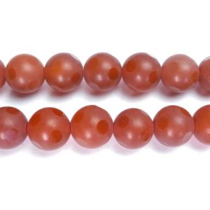 Shop Carnelian Round Beads! red carnelian matte beads – shiny polished dots beads – matte round beads – red gemstone beads – red jewelry making beads – quality beads | Natural genuine round Carnelian beads for beading and jewelry making.  #jewelry #beads #beadedjewelry #diyjewelry #jewelrymaking #beadstore #beading #affiliate #ad