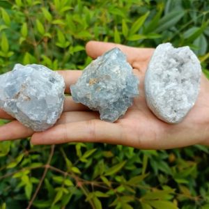 Raw Celestite Cluster Large | Natural genuine stones & crystals in various shapes & sizes. Buy raw cut, tumbled, or polished gemstones for making jewelry or crystal healing energy vibration raising reiki stones. #crystals #gemstones #crystalhealing #crystalsandgemstones #energyhealing #affiliate #ad