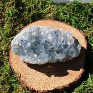 Shop Celestite Stones & Crystals! Celestite Raw Medium #K | Natural genuine stones & crystals in various shapes & sizes. Buy raw cut, tumbled, or polished gemstones for making jewelry or crystal healing energy vibration raising reiki stones. #crystals #gemstones #crystalhealing #crystalsandgemstones #energyhealing #affiliate #ad