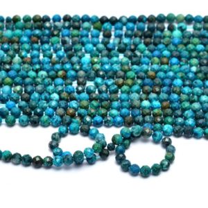 Shop Chrysocolla Faceted Beads! Natural Chrysocolla Gemstone 3mm-4mm Faceted Rondelle Beads | Multi Chrysocolla Semi Precious Gemstone Loose Faceted Beads | 13" Strand | Natural genuine faceted Chrysocolla beads for beading and jewelry making.  #jewelry #beads #beadedjewelry #diyjewelry #jewelrymaking #beadstore #beading #affiliate #ad