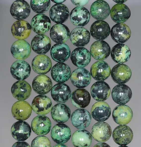 8mm Black Green Chrysoprase Gemstone Round Loose Beads 15.5 Inch Full Strand (80000534-a71)