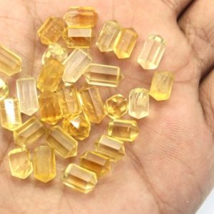 Shop Citrine Faceted Beads! Natural Yellow Citrine Gemstone,5 Pieces November Birthstone Faceted Pencil Shape Beads,Size 5×10 MM Citrine Making Jewelry Wholesale Price | Natural genuine faceted Citrine beads for beading and jewelry making.  #jewelry #beads #beadedjewelry #diyjewelry #jewelrymaking #beadstore #beading #affiliate #ad