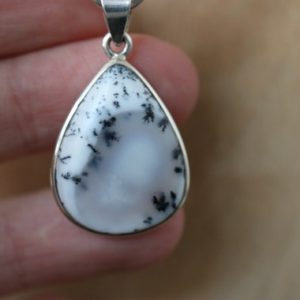 Dendritic Agate Pendant | 925 Sterling Silver | Natural genuine Dendritic Agate pendants. Buy crystal jewelry, handmade handcrafted artisan jewelry for women.  Unique handmade gift ideas. #jewelry #beadedpendants #beadedjewelry #gift #shopping #handmadejewelry #fashion #style #product #pendants #affiliate #ad