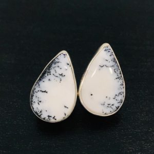 Shop Dendritic Agate Earrings! Dendritic Agate Sterling Silver Earrings | Natural genuine Dendritic Agate earrings. Buy crystal jewelry, handmade handcrafted artisan jewelry for women.  Unique handmade gift ideas. #jewelry #beadedearrings #beadedjewelry #gift #shopping #handmadejewelry #fashion #style #product #earrings #affiliate #ad