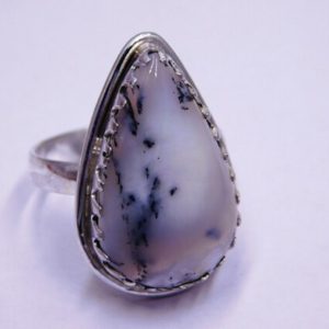 Shop Dendritic Agate Rings! Dendritic Ring, Sterling Silver Ring, Dendritic agate Ring, gemstone Ring, Wedding Ring-agate ring, Positive Energy, Directing, boho jewelry | Natural genuine Dendritic Agate rings, simple unique alternative gemstone engagement rings. #rings #jewelry #bridal #wedding #jewelryaccessories #engagementrings #weddingideas #affiliate #ad